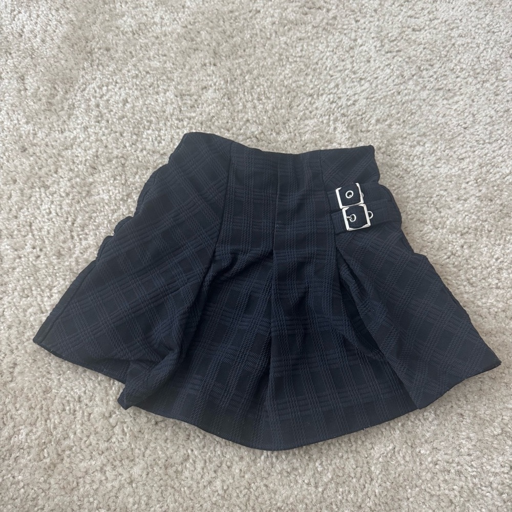 Zara Girls‎ Plaid Buckle Skort